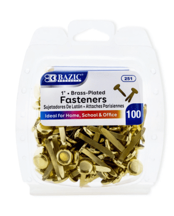 1" Brass Fastener (100/Pack)