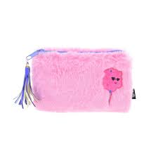 #Etui Roze bont plat met puller 10 x 15 x 1 cm