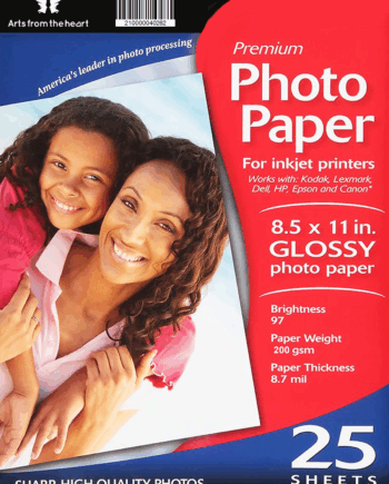 AFTH Letter Glossy Photo Paper,  25 Sheets 200gsm,
