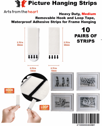 AFTH Picture Hanging Strips, LARGE, 10 SETS
