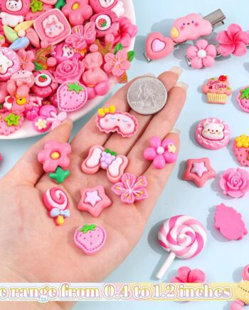 AFTH Rose Pink Slime Charms -  6pk